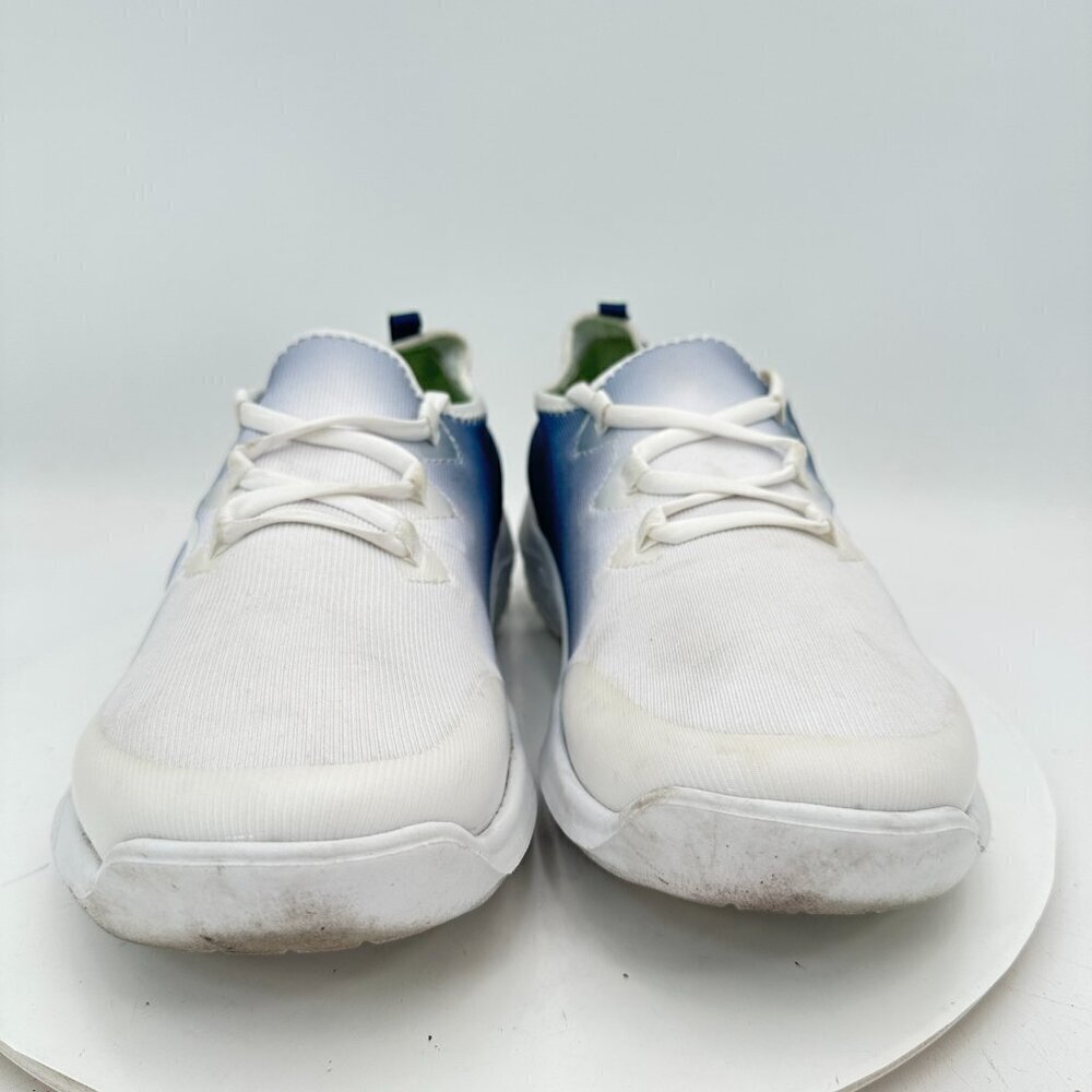 OOFOS OOmg Low Men Size 9.5 Navy White Ombre Recovery Shoes - Picture 2 of 11